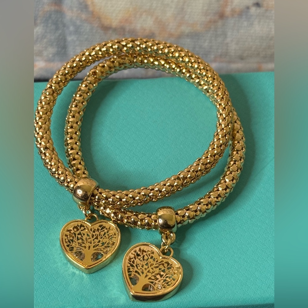 Gold Tree of Life Bracelet Set